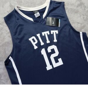 University of Pittsburgh Basketball Jersey L Pitt Panthers Blue Women's Nike NEW